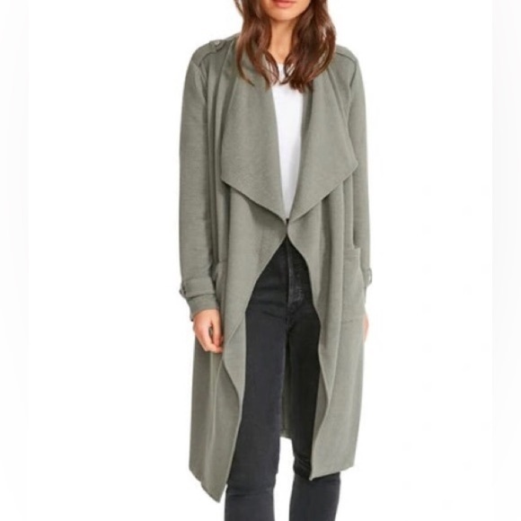 Nwt BB DAKOTA X STEVE MADDEN BB Dakota Trench Revolution Waterfall Lapel Knit Co - Picture 9 of 15